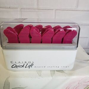 Vintage 90s Clairol Quick Lift Heated Styling Clips Hot Short Hair Volume Clips